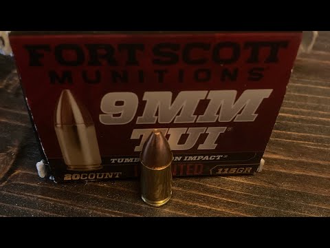 9x19mm, 80gr Solid Copper Spun (SCS), Fort Defense, Fort Scott Munitions, Velocity Test