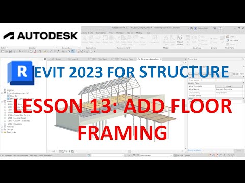 REVIT 2023 STRUCTURE: LESSON 13 - ADD FLOOR FRAMING