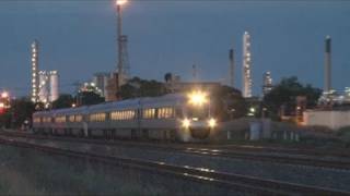 preview picture of video 'Bombardier rail cars at night'