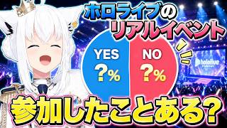 ホロライブのリアルイベント参加率、綺麗に割れる