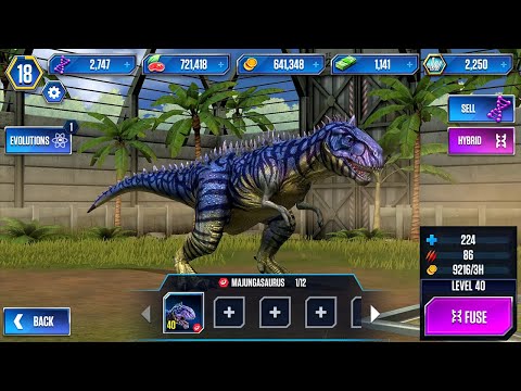 MAJUNGASAURUS MAX LEVEL 40 - Jurassic World The Game - (iOS, Android) Gameplay