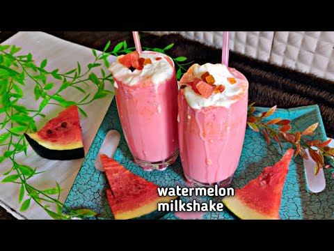 Summer Drinks Recipe | Watermelon Milkshake Recipe With Vanilla Ice Cream