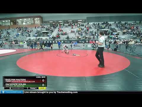 65-70 Lbs Cons. Semi - RaeLynn Masters, Cabinet Mountain Elite Wrestling Club Vs Mackenzie Dolan,