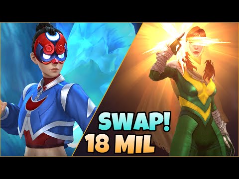 18 MIL ABX | CRESCENT & HOPE SWAP PLAY | COMBAT FEMALE | MARVEL Future Fight | mff