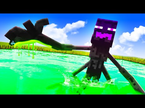 MUTANT Enderman Tries to SWIM in Acid! - Teardown Mods Gameplay