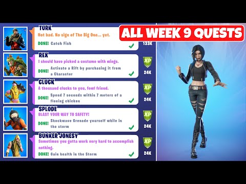 All Week 9 Challenges Guide (301,000 XP) - Fortnite Week 9 Epic and Legendary Quests