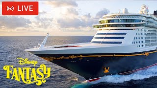 SHIPS TV - Disney Fantasy Cruise Ships Depart Port of Southampton (LIVE)