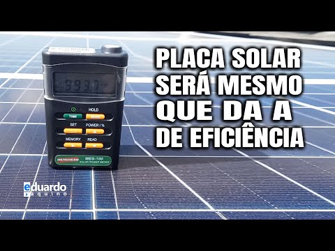 Medindo Eficiência de Placa Solar 365W com Solarímetro