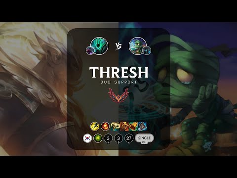 Thresh Support vs Amumu - KR Grandmaster Patch 13.1