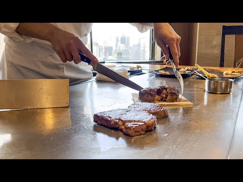 【Teppanyaki】Japan's highest hotel restaurant.「嘉門」Very popular with foreigners.【Japanese food】