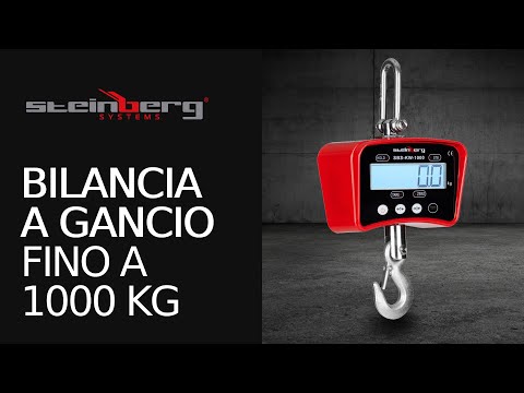 Video - Bilancia a gancio - 1.000 kg / 0.2 kg - rossa