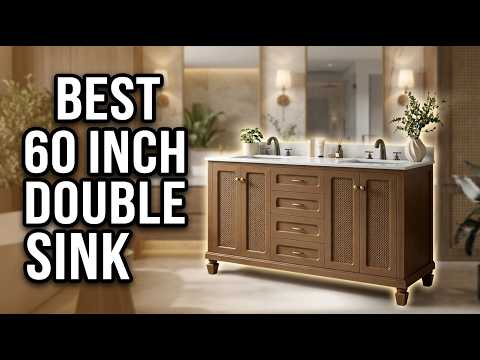 White 60 Inch Vanity Double Sink