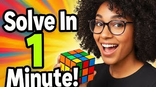 🧩How to Solve a Rubik's Cube in 1 Minute! 🕒 (Beginner Method)🧩 | #rubikscube #speedcubing #learn