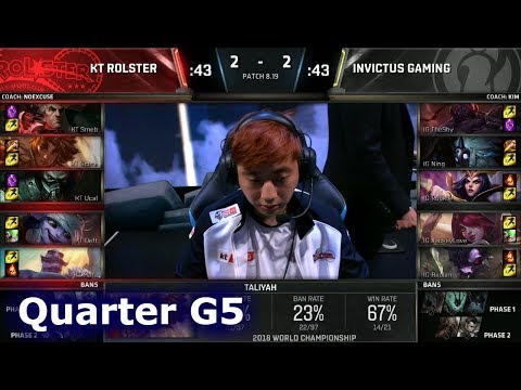 KT vs IG Game 5 | Quarter Final S8 LoL Worlds 2018 | KT Rolster vs Invictus Gaming G5