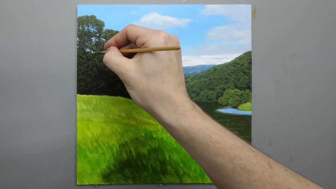 painting a landscape in oil paints by michael james smith