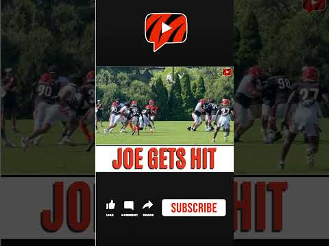 Joe Burrow HIT by Shemar Stewart at Bengals Training Camp Practice