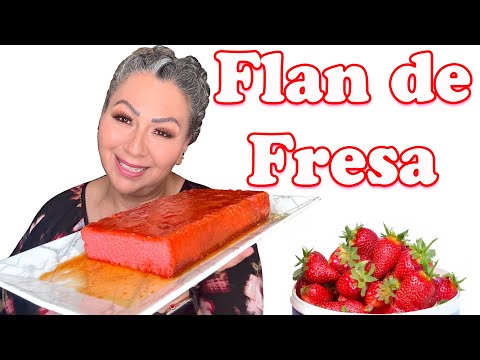 FLAN DE FRESA CREMOSO en 15 MINUTOS — ¡La Receta MÁS FÁCIL que VAS a Hacer!