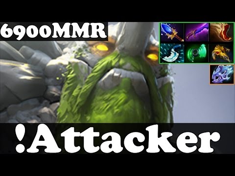 Dota 2 - !Attacker 6900 MMR Plays Tiny vol 3 - Ranked Match Gameplay