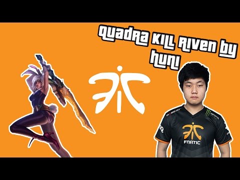 League of Legends Huni's Quadra Kill on Riven World Championship 2015