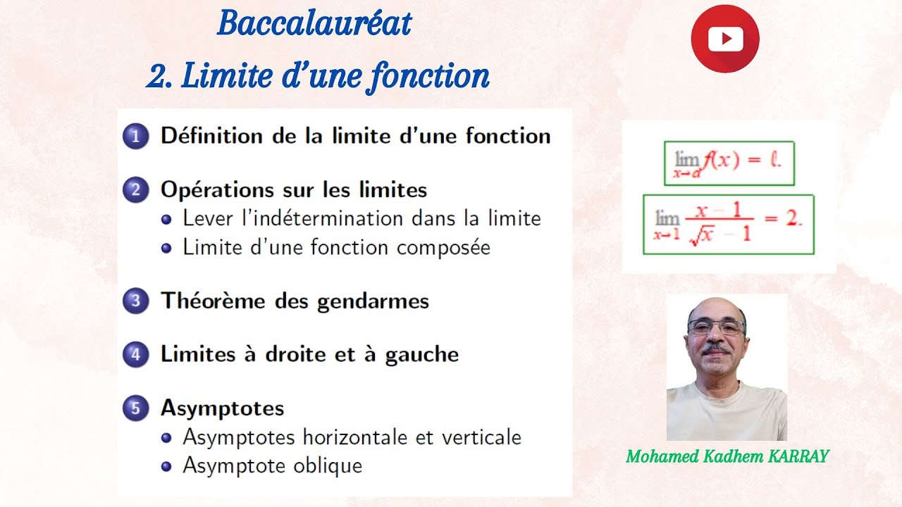 BAC #2 | Limite d'une fonction: Cours de Mathématiques Terminale S | PDF inclus