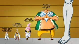 Top Bald Anime Characters Heights Comparison