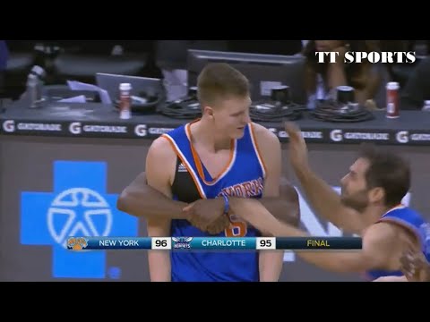 Kristaps Porzingis Highlights (Full action) vs Hornets (11.11.15) + almost Game Winner