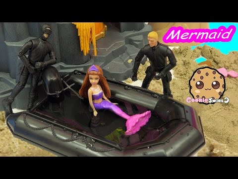 Water Boat - Trapped Mermaid Part 7 - Barbie Mini Doll Video Series  CookieSwirlc