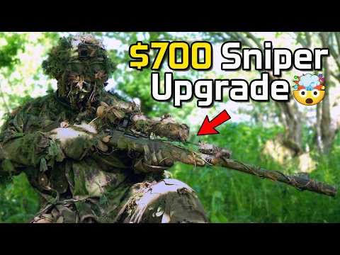 Using MAX UPGRADED Airsoft Sniper - Ghillie Gameplay