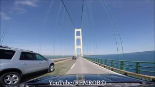 Driving Over Mackinac Bridge, MI