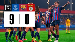 FC Barcelona vs SL Benfica (9-0) | Resumen y goles | UEFA Women's Champions League 2022-23