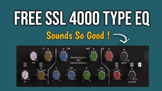 Video thumbnail for FREE SSL 4000 Type Console EQ ⎮Tested On Drumkit And Piano ⎮ SSQ By Analog Obsession by Zany Pro