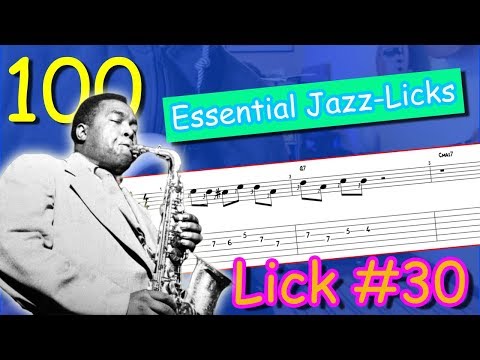 100 essential jazz-licks - lick #30 (guitar lesson with tablature)