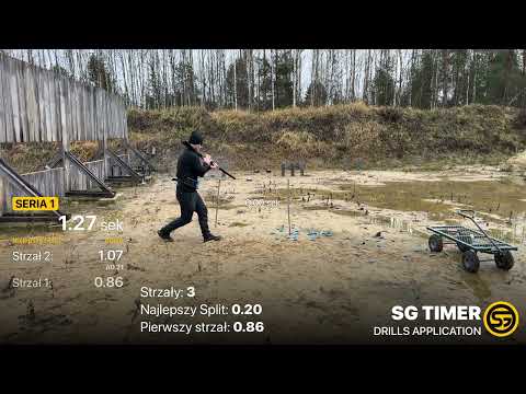 Trening strzelby , przenoszenie celu plus ładowanie