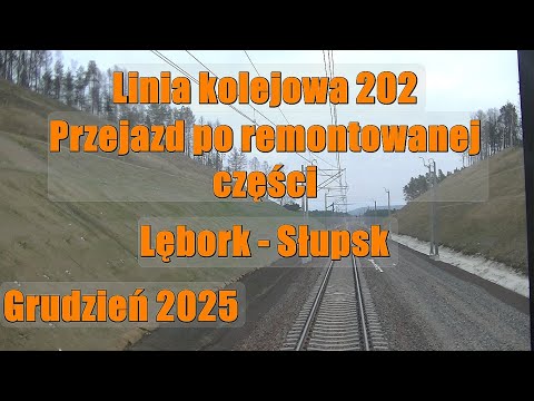 Lębork - Słupsk linia kolejowa 202 grudzień 2025 -  szlak ponownie otwarty Poland Train Travel