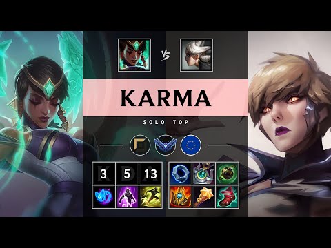 Karma Top vs Camille - EUW Diamond Patch 25.15