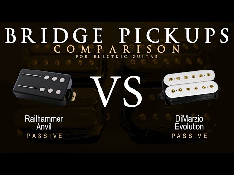 Railhammer ANVIL vs DiMarzio EVOLUTION - Bridge Guitar Pickup Comparison Tone Demo