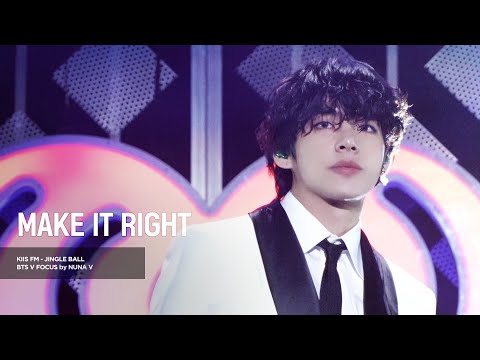 191206 JINGLE BALL - MAKE IT RIGHT / BTS V / 방탄소년단 뷔 (4K fancam)