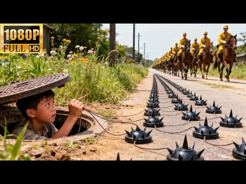 嚣张日军骑兵看不起小子，不料他布下地雷战，炸飞日军！ #new #movie #war #film