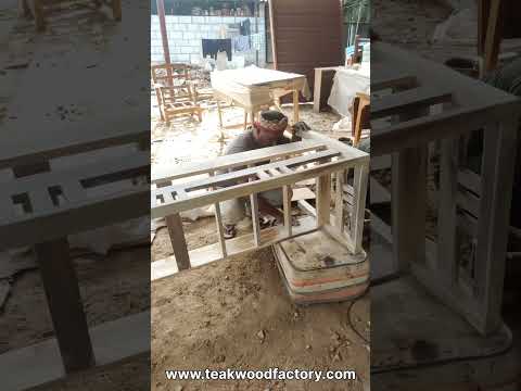 Brown 6 Seater Teak Wood Lakkolex Dining Table Set And Chair, For Home