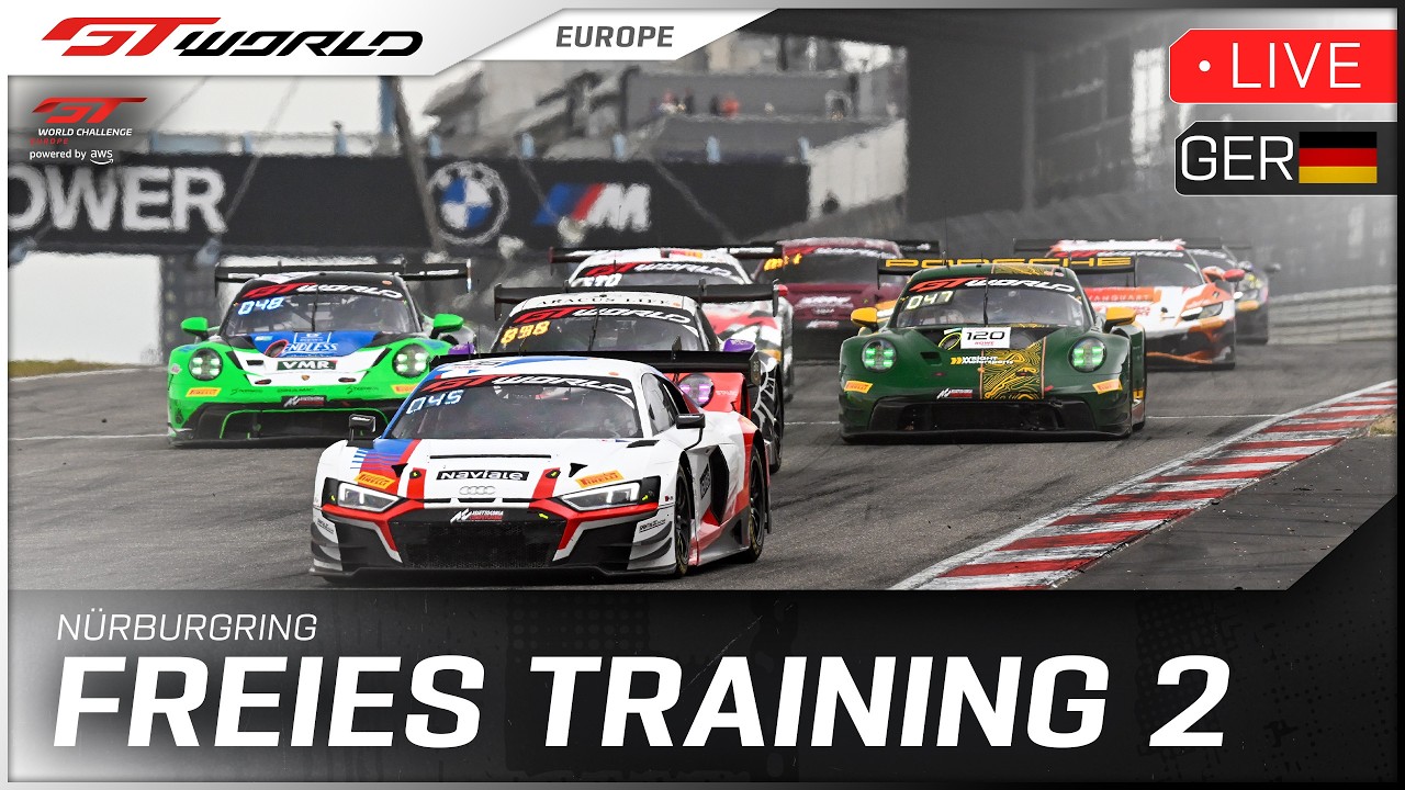 LIVE | Freies Training 2 | Nürburgring | GT World Challenge powered by AWS 2026 (Deutsch)