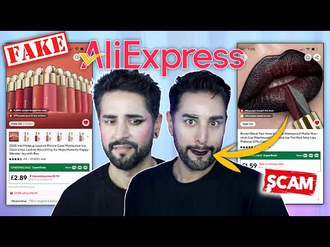 Testing FAKE and SCAM Makeup From Aliexpress 😭 💜🖤 The Welsh Twins