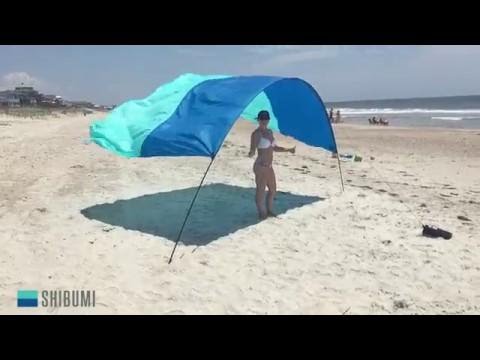 Shibumi Shade Set Up - World's Best Beach Shade