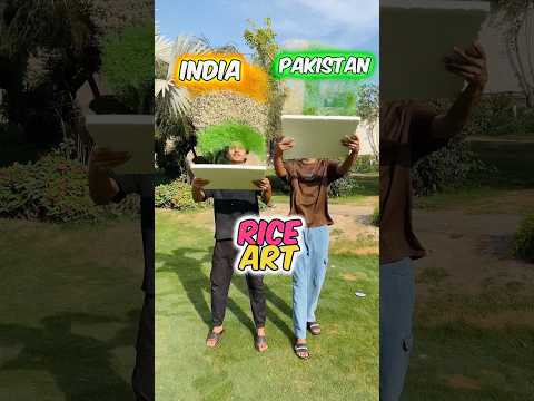 Which flag win the rice art challenge? India 🇮🇳 vs Pakistan 🇵🇰