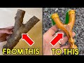 HOW TO MAKE A SLINGSHOT CATAPULT HORSES LEG STYLE