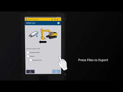 Trimble Earthworks Task Tutorial: Download Files to a USB Key