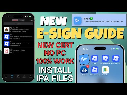 [ПОСЛЕДНЕЕ] Новое руководство ESign для iOS *Новый сертификат* | Установка файлов IPA на iPhone и...