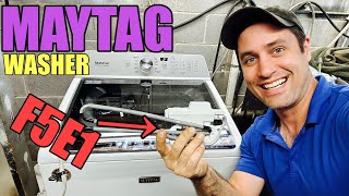 Why This Maytag “Commercial Technology” Washer Say F5E1 Error Code | Lid Lock Fix | MVWB865GW0