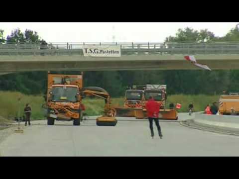 Tag der offenen Autobahn A94 - BR Rundschau 24.7.11