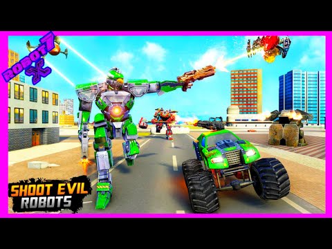 Monster Truck Robot Wars – New Dragon Robot Game Android gameplay