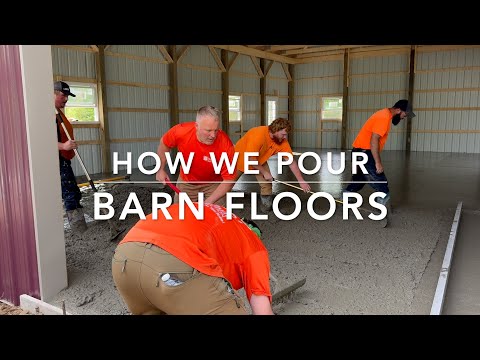 How we pour medium size pole barns